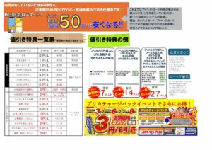 ガソリン値引きシート